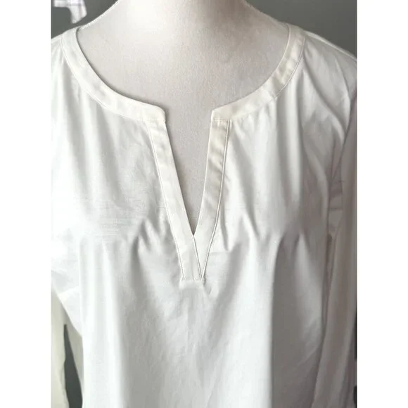 Preston & York LARGE Cotton pullover Blouse with pleated bell sleeves - Picture 6 of 8